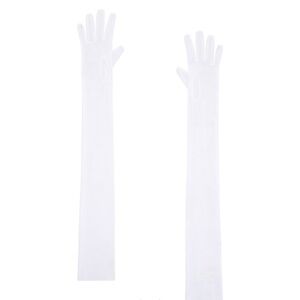 Norma Kamali White Long Gloves Mesh NWOT